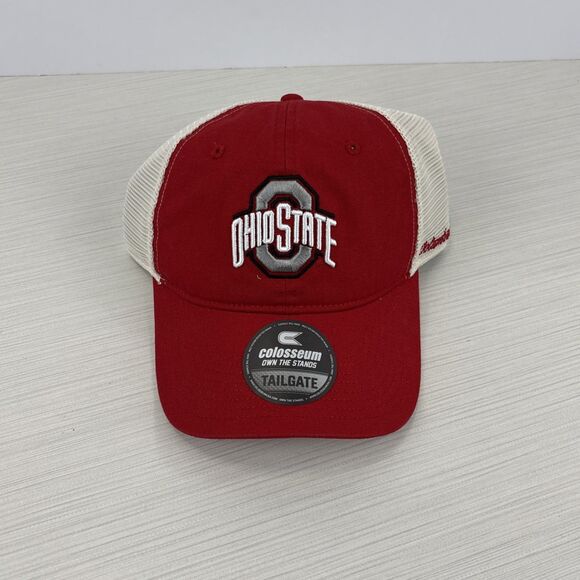 Ohio State Buckeyes Colosseum Tailgate Red SnapBack Trucker Hat Cap NWT - Picture 1 of 9